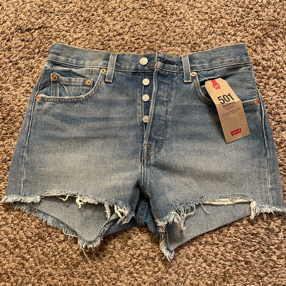 Levi’s 501 high rise jean shorts